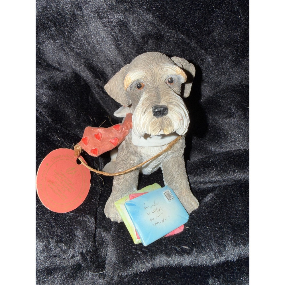 Country Artists Schnauzer with Letters Figurine CA05544 Coyne's & Company 2004